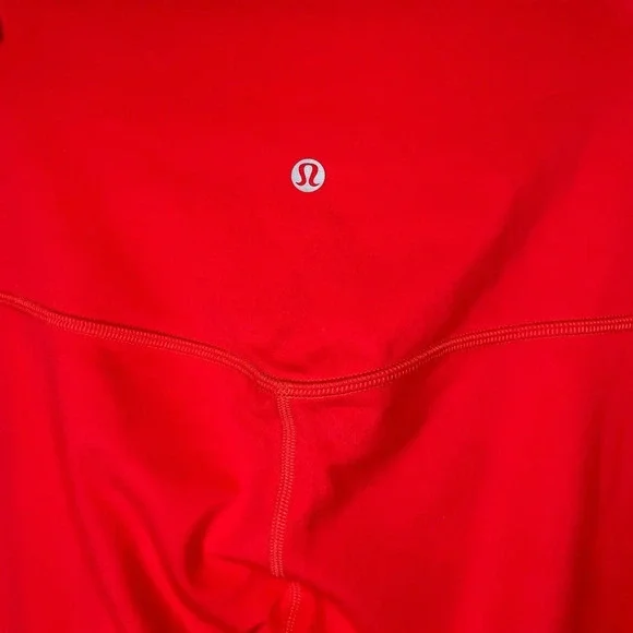 Lululemon Align High-Rise Pant 28” in Carnation Red Double Lined Size 14 - Picture 9 of 11